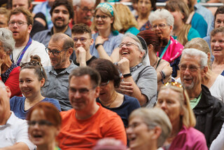 Publikum beim Kirchentag in Nürnberg