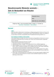 PDF "Bewahrenswerte Momente sammeln"
