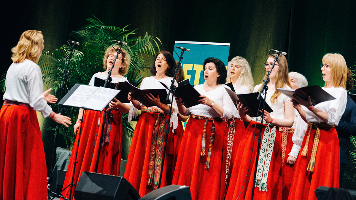 Choir from Latvia at the Kirchentag in Nuremberg